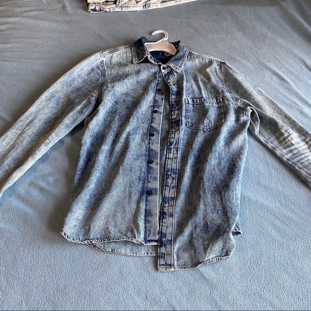Blue Distressed Denim Jacket